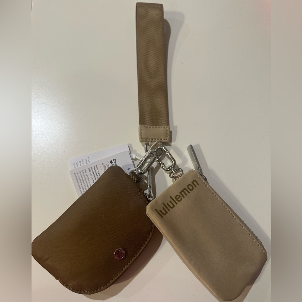 Lululemon brown wristlet wallet